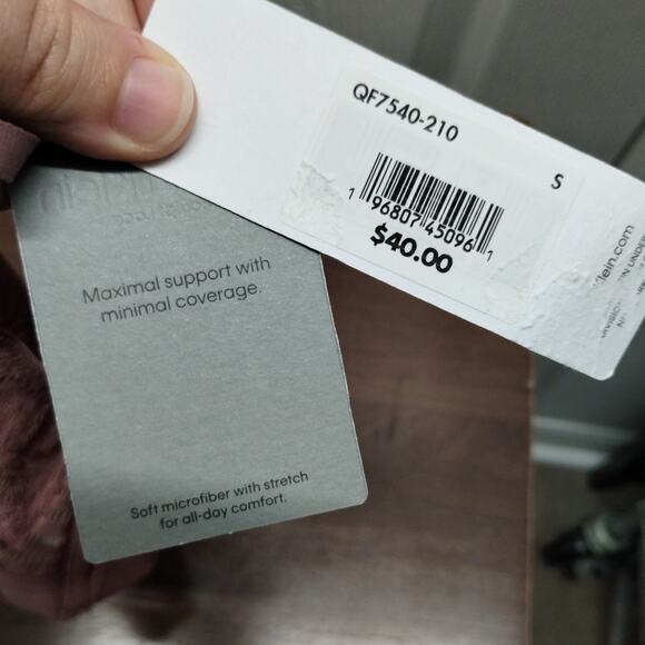 Calvin Klein NWT Size Small Pink Minimalist Micro Lace Unlined Triangle Bra - Picture 8 of 8